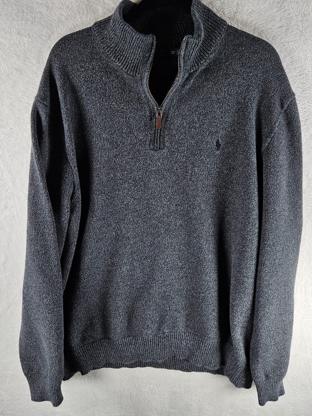 Polo Ralph Lauren Quarter-Zip Pullover Heather Gray Men's Size 3XLT